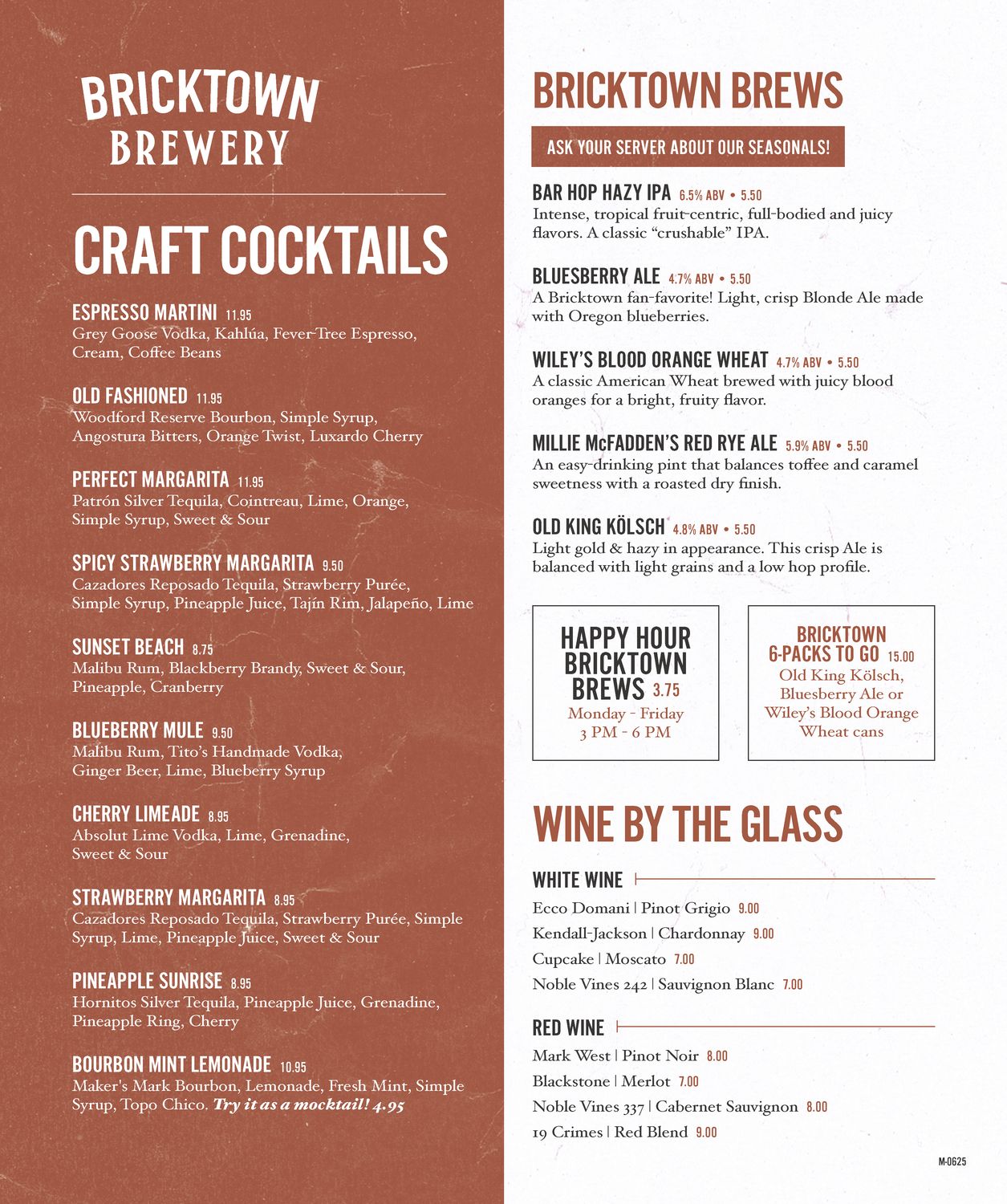 Master Cocktail Menu