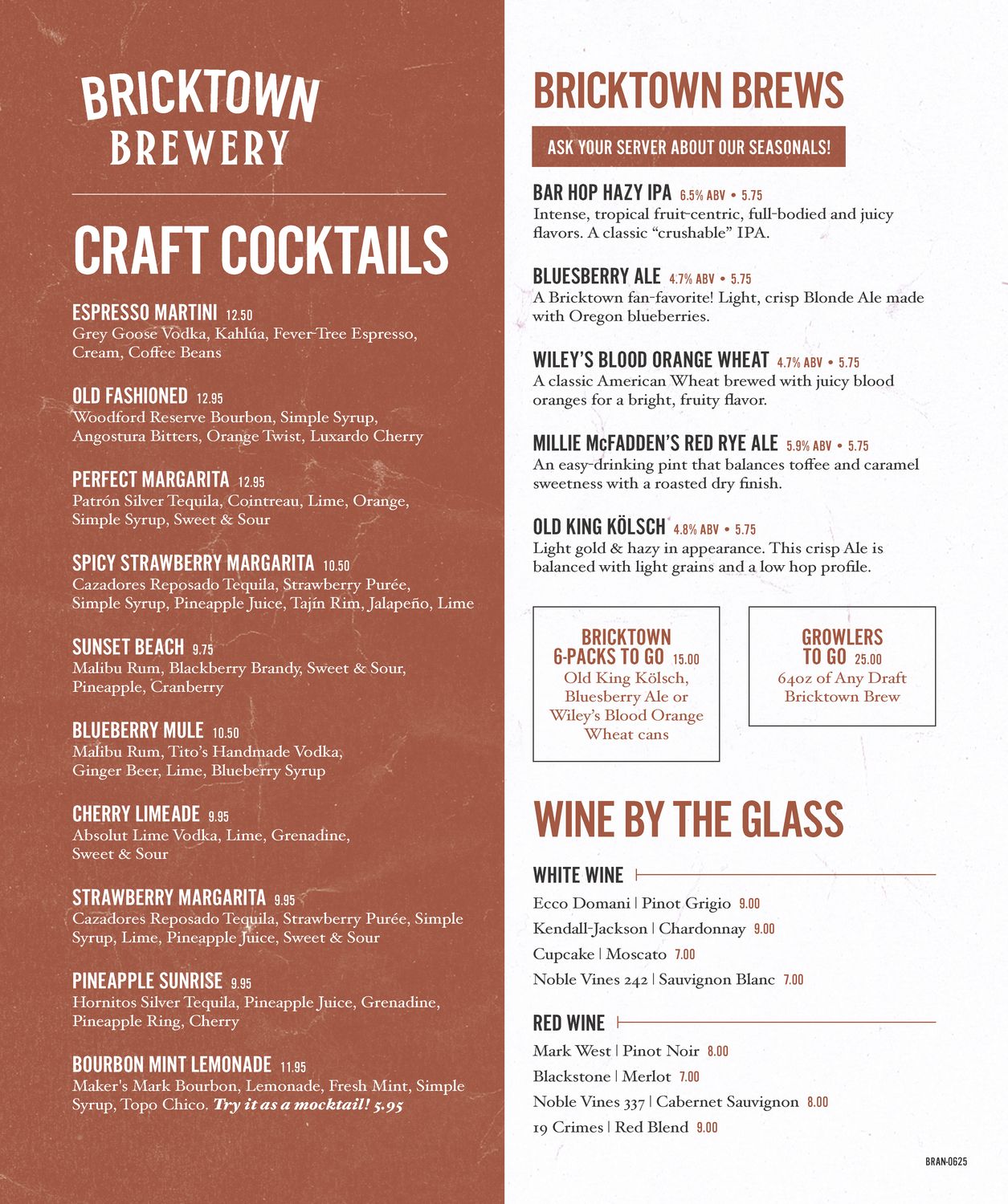 Branson Cocktail Menu