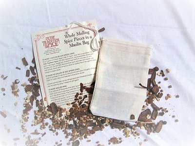 Whole Mulling Spice Pieces in a Bag (1 oz of spice pieces in a cloth bag / DOZEN / PACK) $3.00/bag