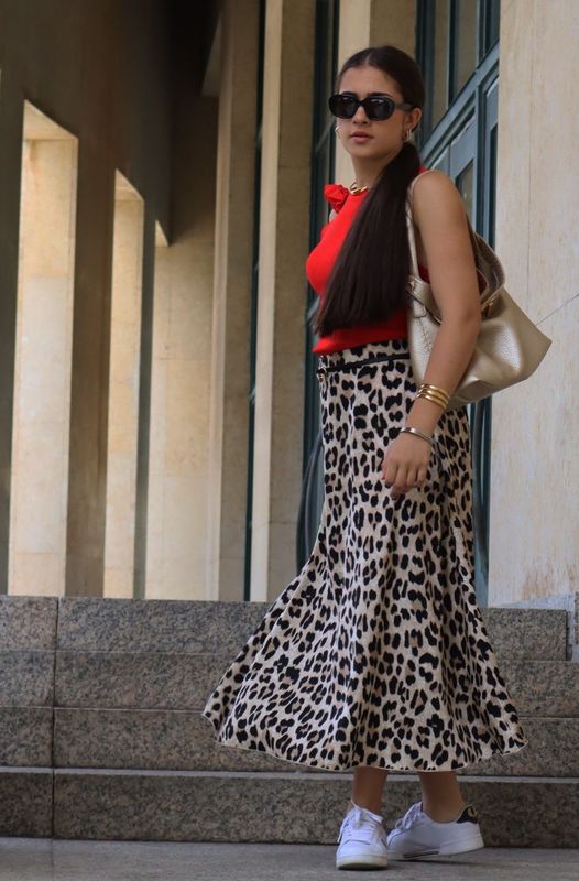 Saia estampa Leopardo