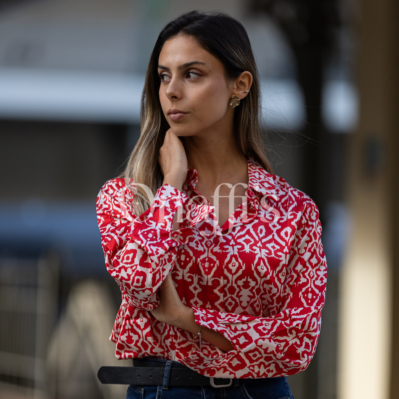 blusa intemporal red chic