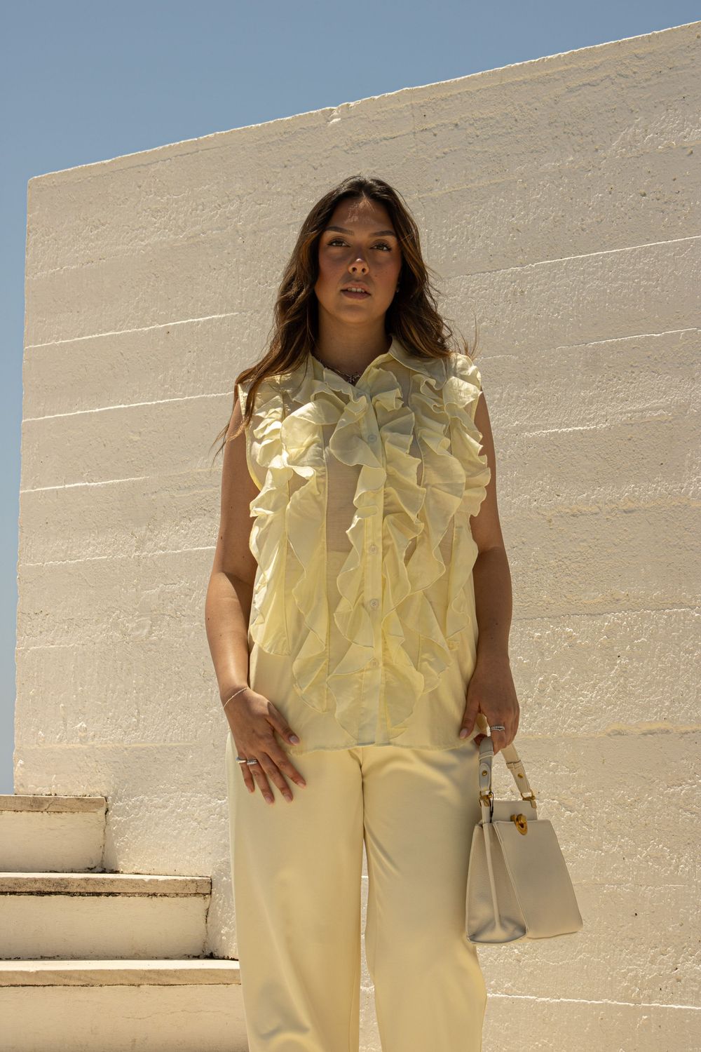 Blusa Folhos Verão