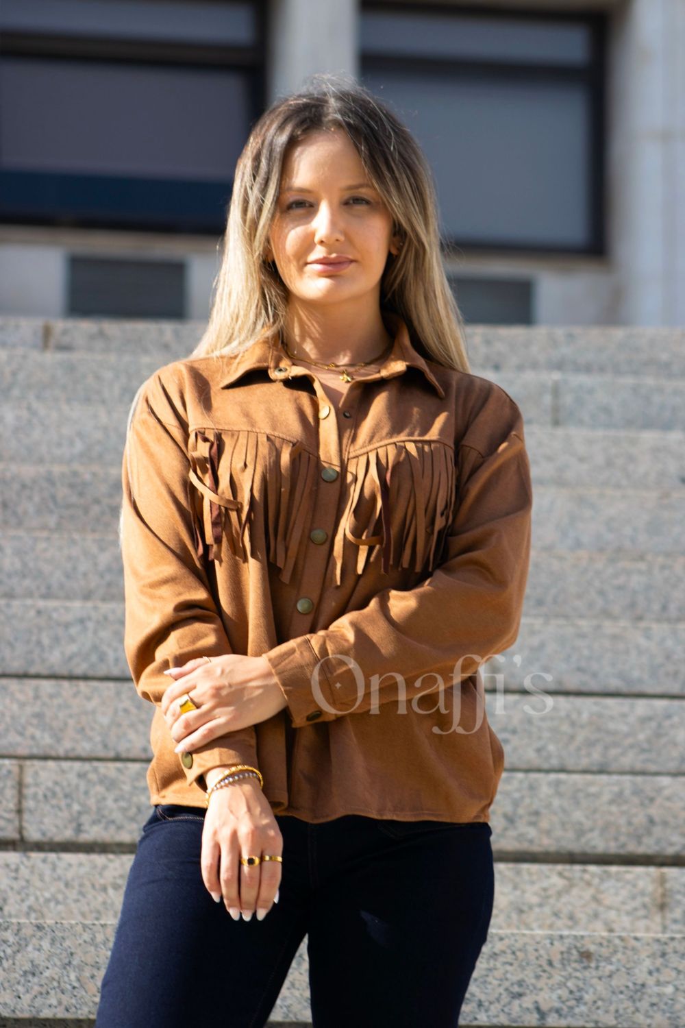 Camiseiro Franja Camel