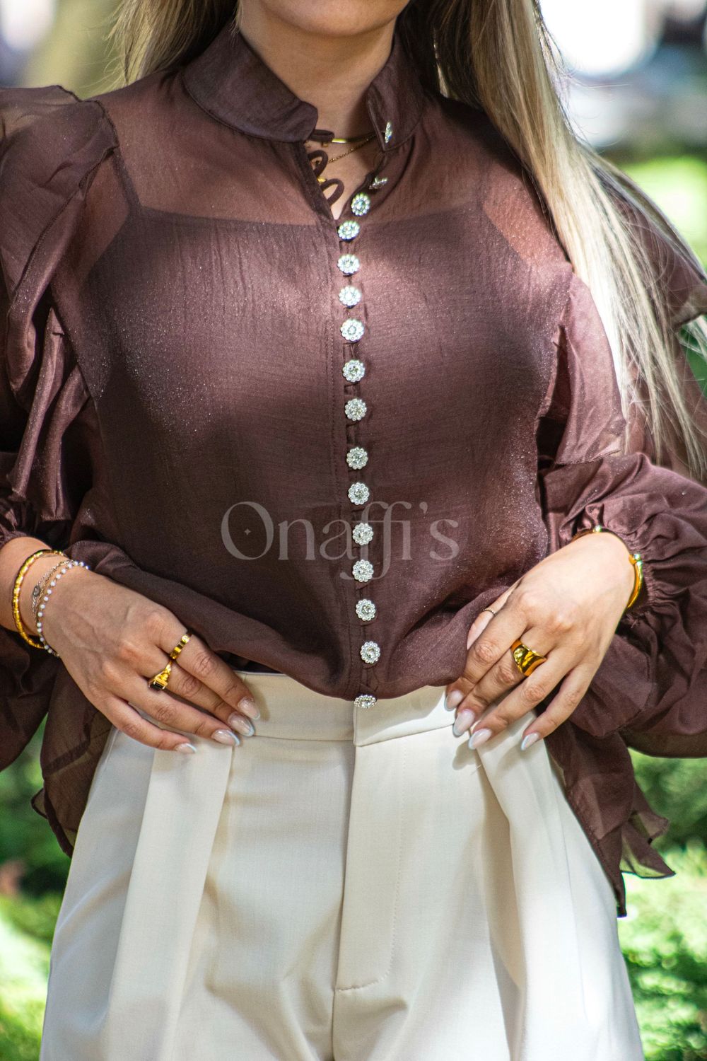 Blusa Folhos new style