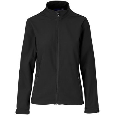 Pinnacle Ladies Unbranded Soft-Shell Jacket (Black)