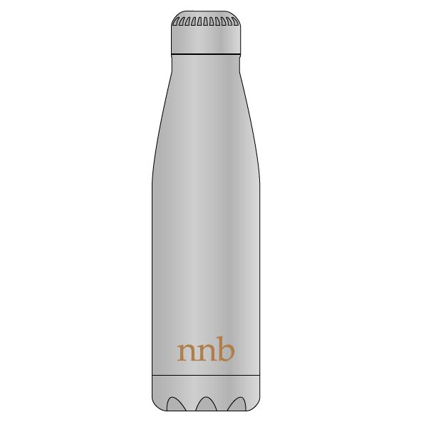 NNB 500ml Silver Metal Water Bottle