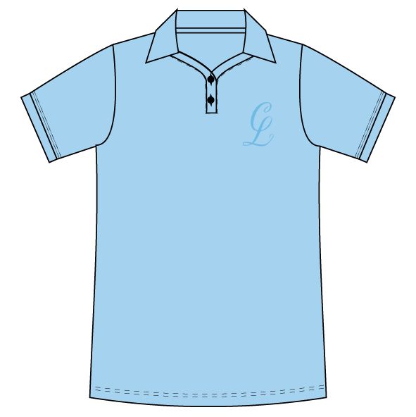 The Coffee Lounge Golf Shirt- BABY BLUE