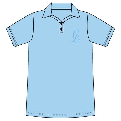 The Coffee Lounge Golf Shirt- BABY BLUE