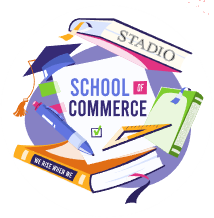 Stadio SCHOOL OF COMMERCE Button Badge 37mm