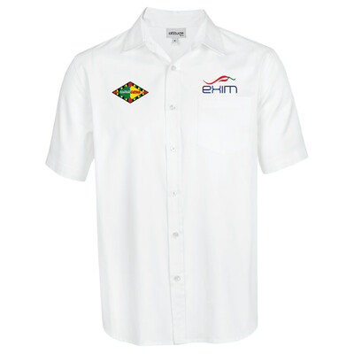 EXIM Mens Short Sleeve Cotton Twill Shirt