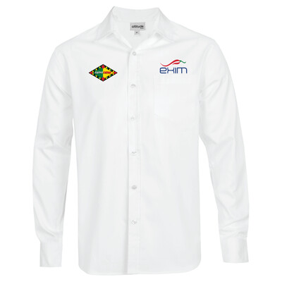 EXIM Mens Long Sleeve Cotton Twill Shirt