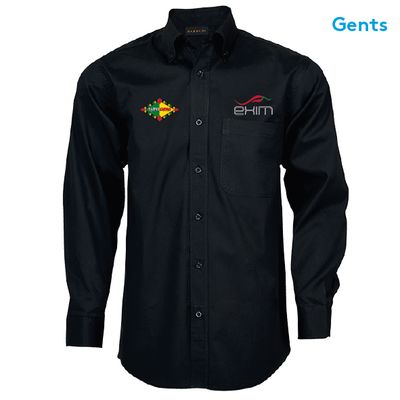EXIM Mens Long Sleeve Cotton Twill Shirt