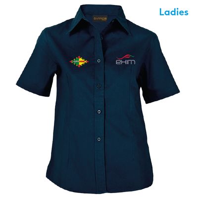 EXIM Ladies Short Sleeve Cotton Twill Shirt