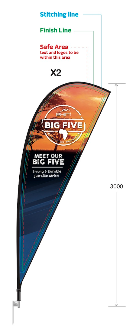 Big 5 3m Harp Banner Double Sided