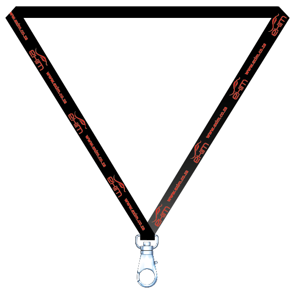 Exim Black Lanyard