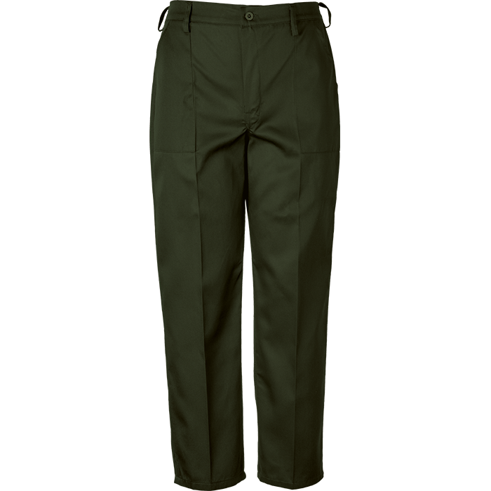 Olive Green Unbranded Budget Poly Cotton Conti Trouser