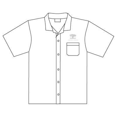 White Cotton Twill Shirt (Short Sleeve)