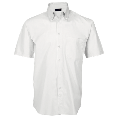 White Cotton Twill Shirt (Short Sleeve)