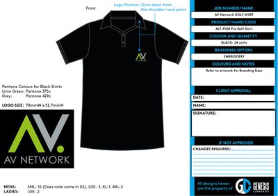 AV Network Golf Shirt