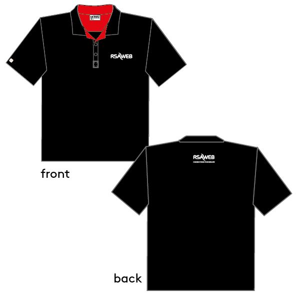 RSAWeb Black Golf shirt