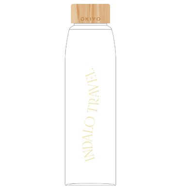 Indalo 500ml Wabi-Sabi Glass Water Bottle