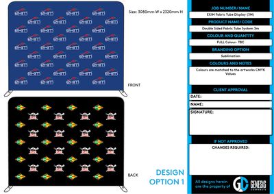 Exim Double-Sided Fabric Tube System (2.25m x3m)