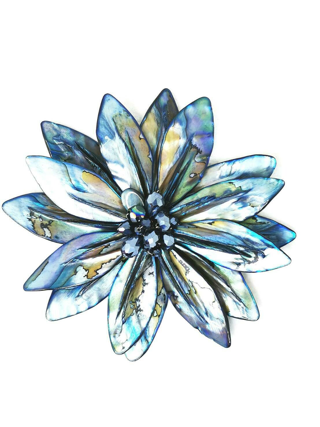 Moonlit Mother of Pearl Brooch