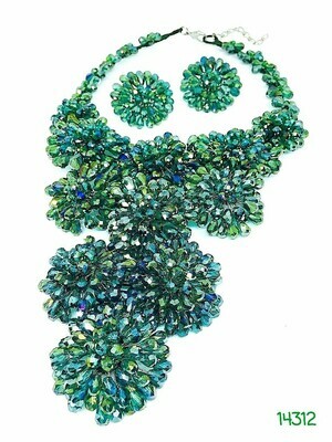 Elegantly Emerald Crystal Necklace