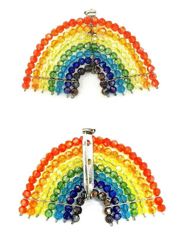 Rainbow Brooch In Support of Worldwide Health Workers !