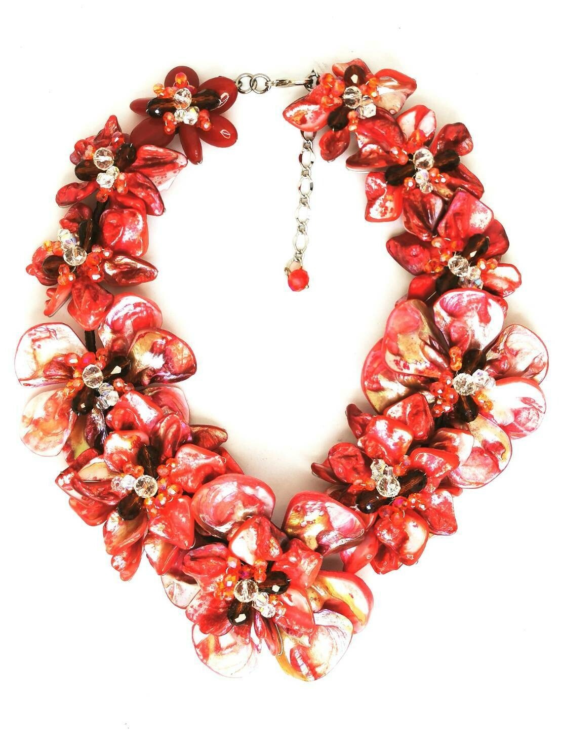 Coral Glow Statement Necklace.