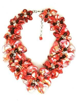 Coral Glow Statement Necklace.