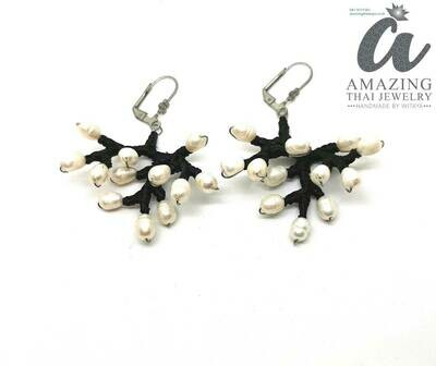 Pretty White Pearl Bridal Earrings