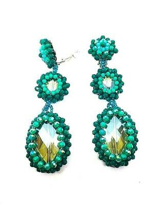 Sparkling Cloud Drop Earrings
