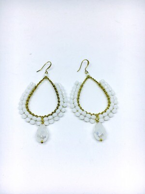 Geranium Red Hoop Earrings