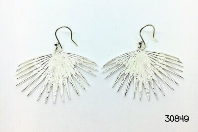 Silver Fans Drop Earrings