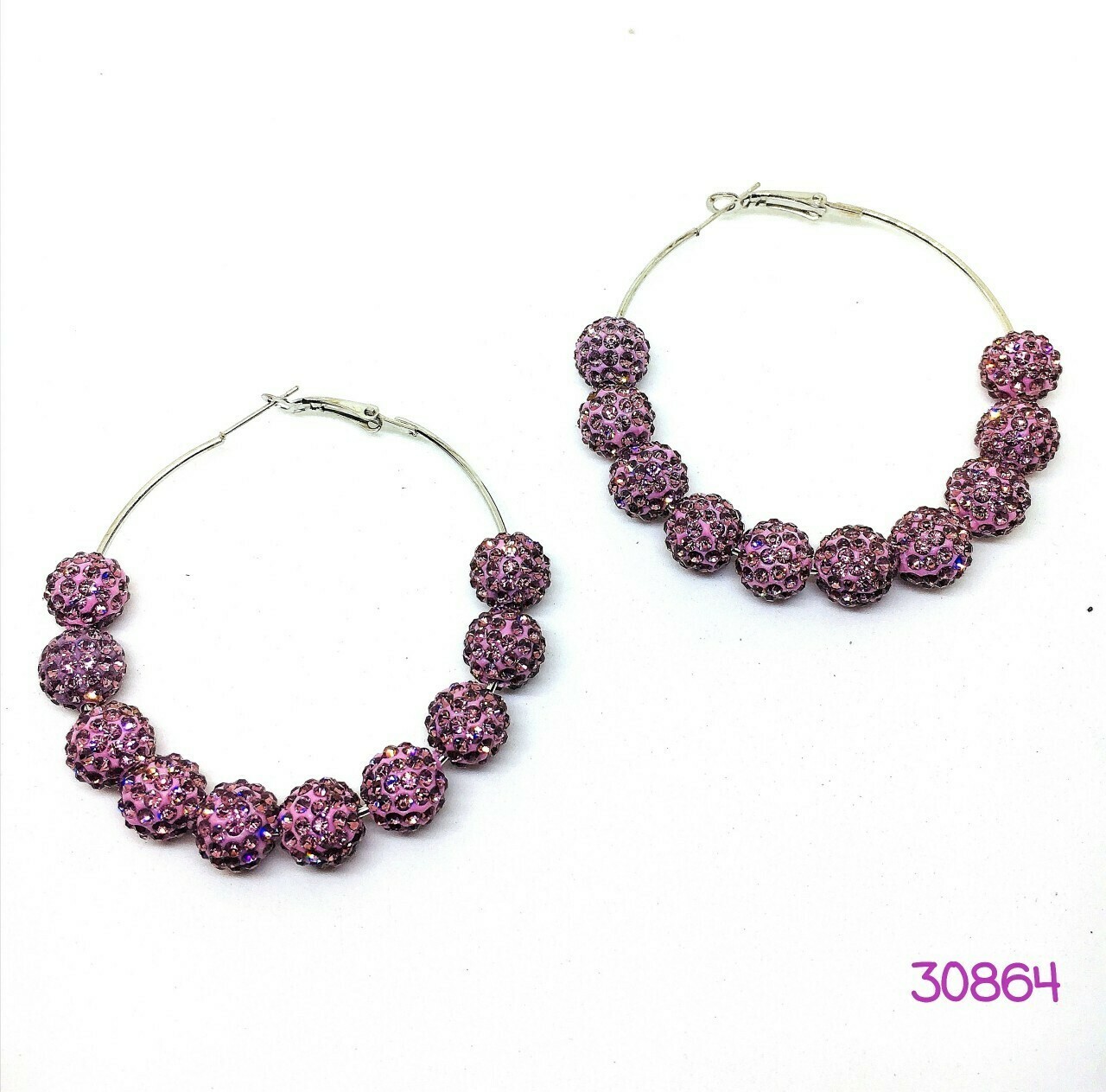 Dusty Purple Hoop Earrings