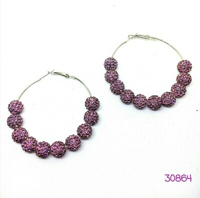 Dusty Purple Hoop Earrings