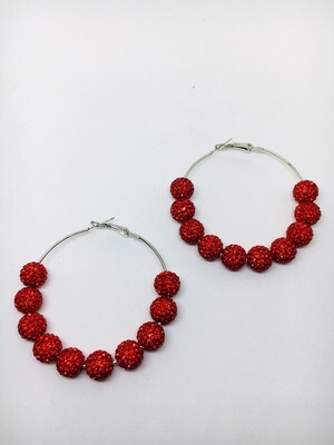 Dusty Purple Hoop Earrings