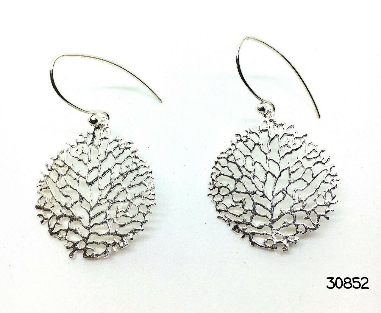 Lacy Silvery Drop Earrings