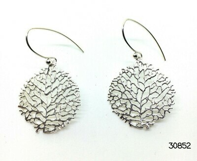 Lacy Silvery Drop Earrings