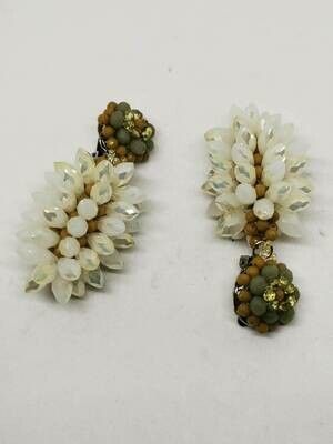 Amber &amp; Orange Crystal Earrings