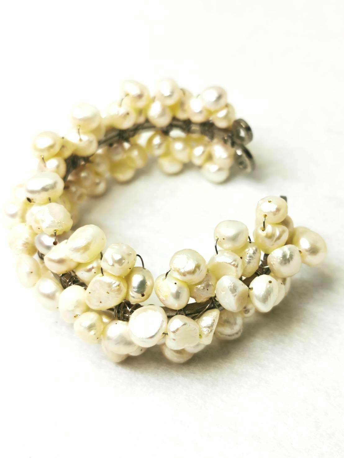 Breathtaking Grey Freshwater Pearl Bracelet