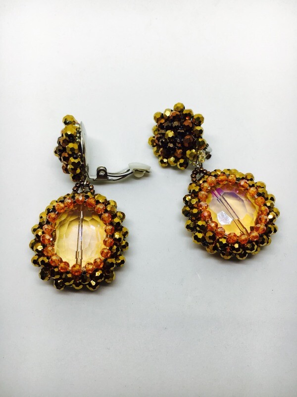 Purple Majesty Button Earrings
