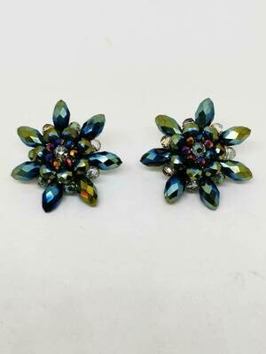Pretty Pewter Button Earrings