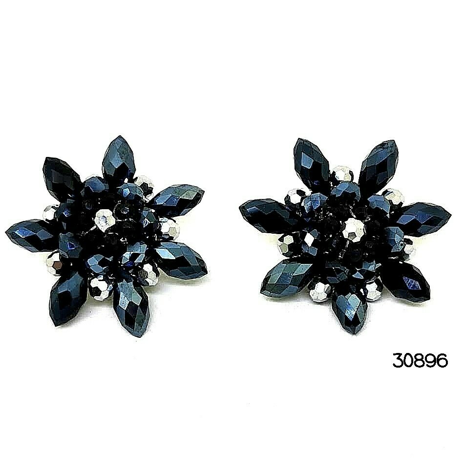 Pretty Pewter Button Earrings