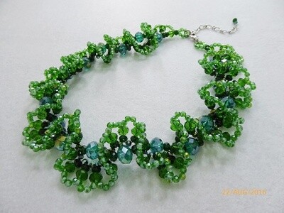 Brilliant Blue Crystal Necklace