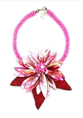 Pearlescently Pink Statement Necklace