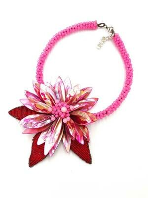 Pearlescently Pink Statement Necklace