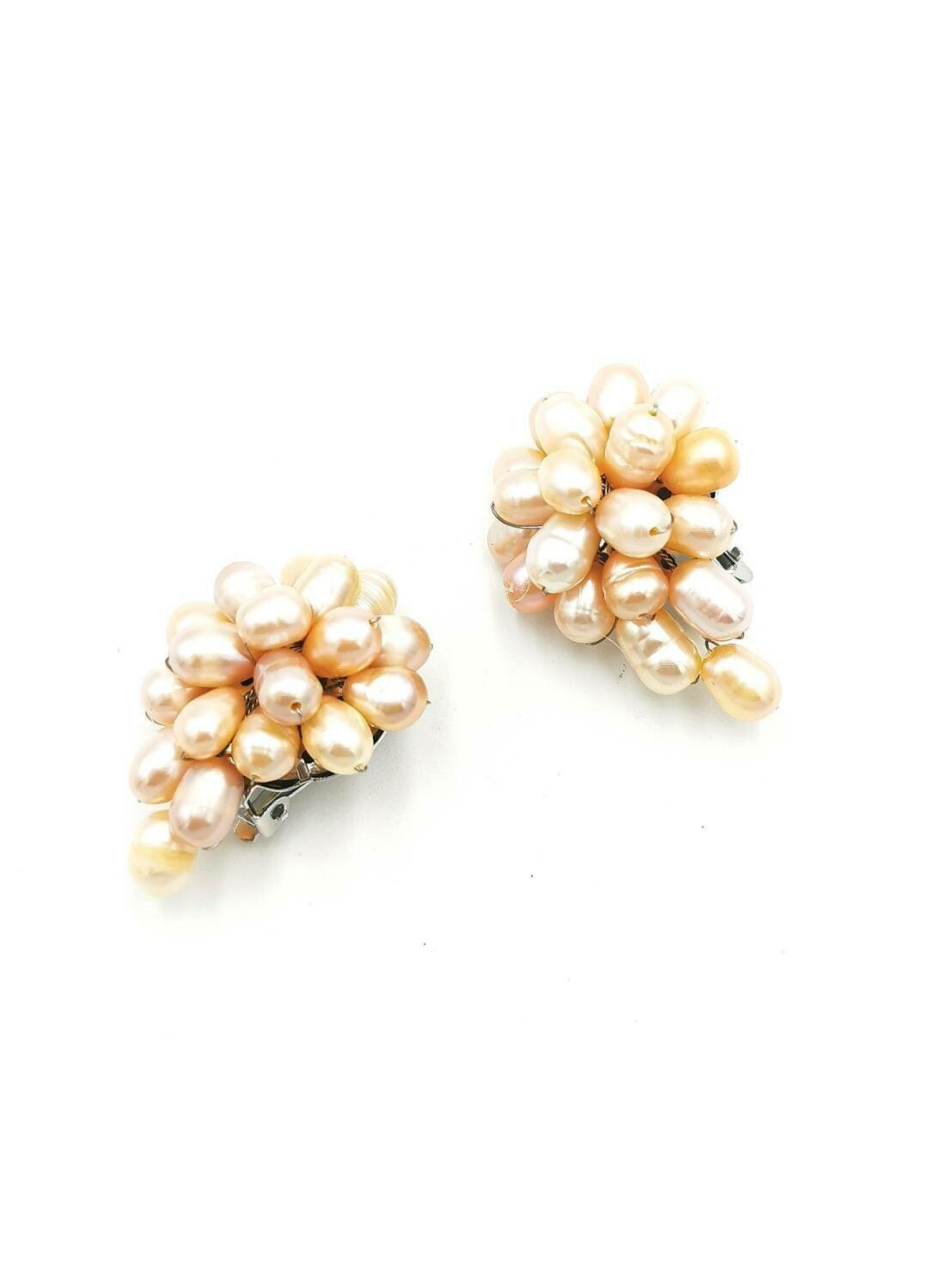 Pearl Cluster Drop Earrings