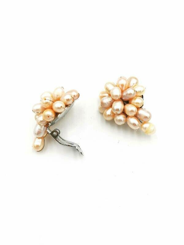 Pearl Cluster Drop Earrings